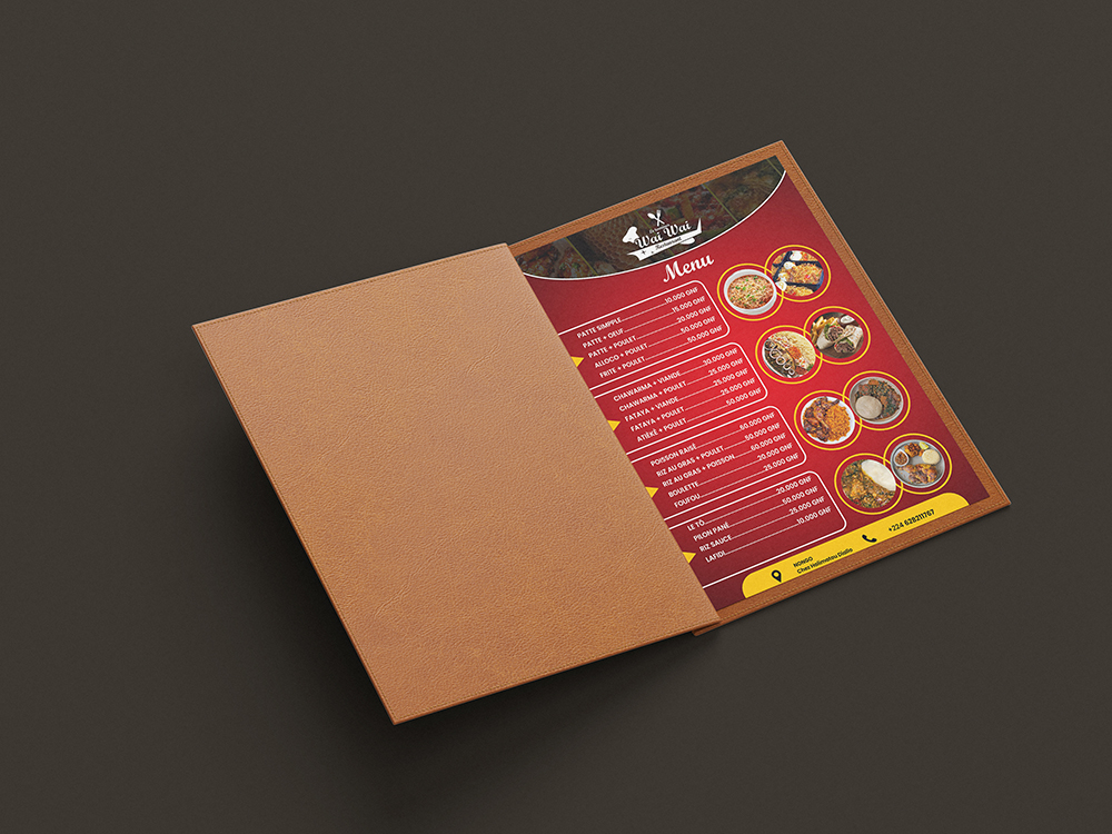 Menu design Restaurant Wai-Wai